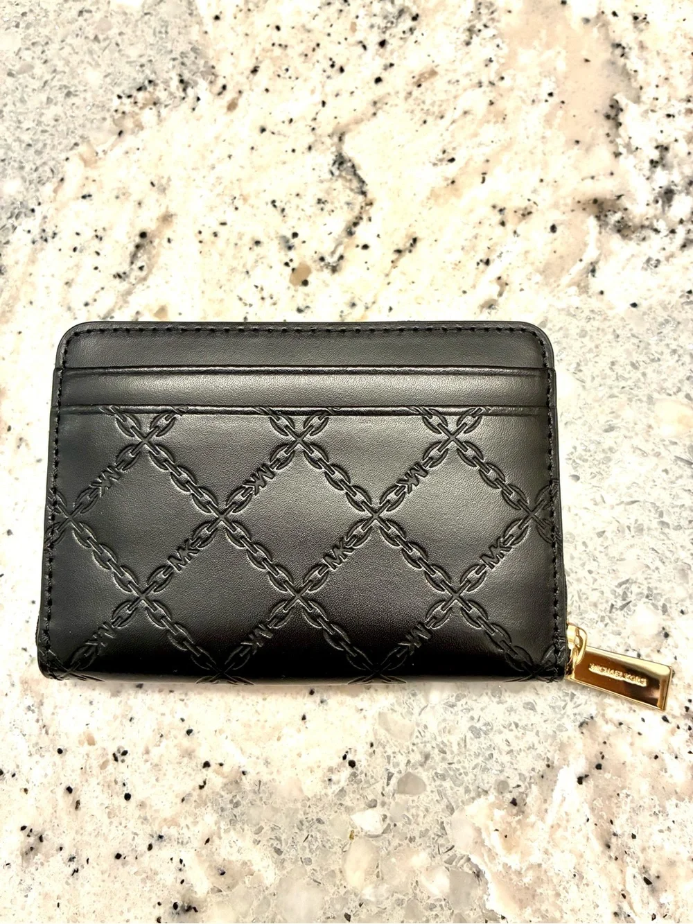 NWT Michale Kors Zip leather card wallet